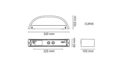 Sale Sg Armaturen As Curve vegglampe opp/ned 10W 2700K dimbar IP65