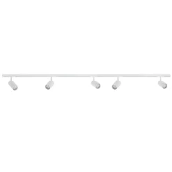 Antidark Designline Tube komplett 1,9 meter spotskinne med 5 spotter GU10 - Hvit