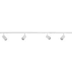 Hot Antidark Designline Tube komplett 1,9 meter spotskinne med 4 spotter GU10 - Hvit