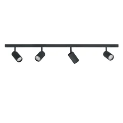 Outlet Antidark Designline Tube komplett 1.9 meter spotskinne med 4 spotter GU10 - Svart