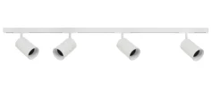 Online Antidark Designline Tube Pro komplett 1,9 meter spotskinne med 4 spotter GU10 - Hvit