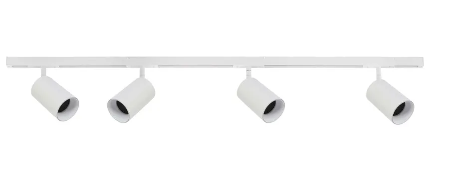 Online Antidark Designline Tube Pro komplett 1,9 meter spotskinne med 4 spotter GU10 - Hvit