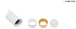 Antidark Designline Tube Pro komplett 1 meter spotskinne med 3 spotter GU10 - Hvit