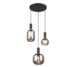 New Trio Lighting Diva takpendel 3-lys Svart