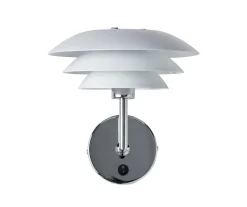 Best Dyberg Larsen DL20 vegglampe - Krom/Hvit Krom / Opal