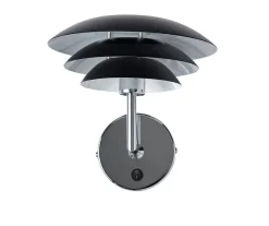 Best Dyberg Larsen DL20 vegglampe - Krom/ Svart