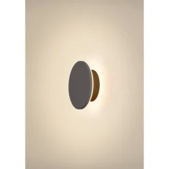 Clearance Slv D-ring 16 cm vegglampe utendørs 7,5W 2700/3000 kelvin IP65 - dimbar Svart