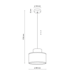 Best TK Lighting Duo takpendel 38 cm Brun