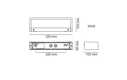 Hot Sg Armaturen As Edge direct vegglampe ned 10W 2700 Kelvin dimbar IP65 - Grafitt