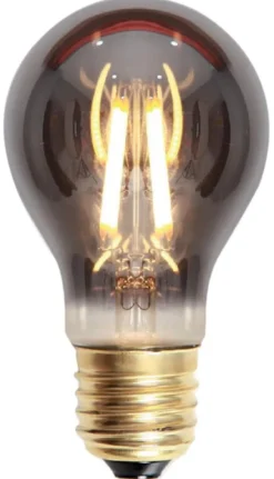 Clearance Ms - belysning Edison E27 Filament LED 4W 2200K 60mm dimbar - Røykfarget Hvit