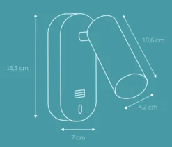 Sale Nielsen Light Ego vegglampe dimbar m/ USB - Hvit