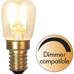 Clearance Star Trading E14 LED ST26 1,4W 2100 Kelvin - Dimbar Amber