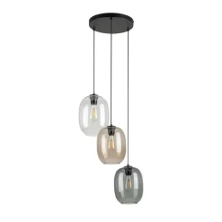 TK Lighting Elio takpendel 3-lys Flerfarget