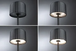 Discount Paulmann Else bordlampe oppladbar via USB eller solcelle 2700 Kelvin IP44