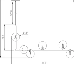 New NorDesign Emrik takpendel - Svart/Hvit Svart / Hvit