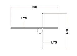 NorDesign Eros Novata 600 10W 2700 Kelvin IP44 - Høyre modell Svart