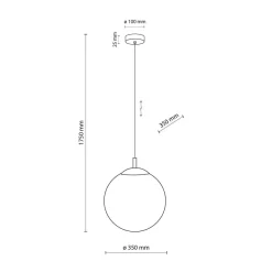 Best TK Lighting Esme takpendel 35 cm Hvit