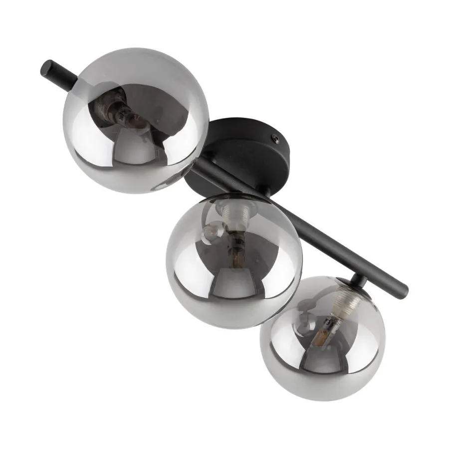 New TK Lighting Estera taklampe 3-lys Røykfarget