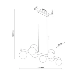 Sale TK Lighting Estera wood takpendel 9-lys