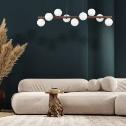Sale TK Lighting Estera wood takpendel 9-lys