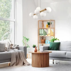 New TK Lighting Estera wood takpendel 7-lys