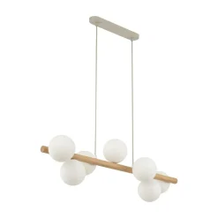 New TK Lighting Estera wood takpendel 7-lys