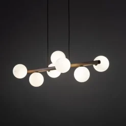 New TK Lighting Estera wood takpendel 7-lys