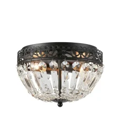 Outlet Marksløjd Etienne taklampe 25 cm - Svart/Klar - Svart / Krystall