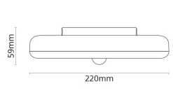 Outlet Sg Armaturen As Etne taklampe 22 cm 11W 3000K PIR Sensor - Hvit