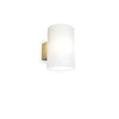 Clearance Herstal Evoke vegglampe large E14 - Børstet messing/Opal Messing / Opal