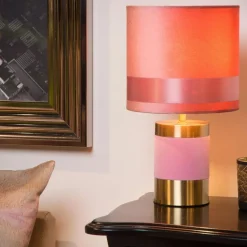 Clearance Lucide Extravaganza Frizzle Bordlampe 18 cm - Rosa