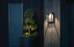 Clearance Sg Armaturen As Fagernes utendørs vegglampe 9W IP44 dimbar - Svart