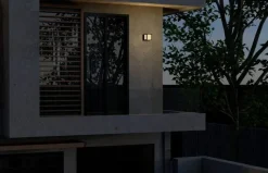 Clearance NorDesign Faro 120 vegglampe utendørs Colour Switch 9W IP65 Dimbar - grå Antrasitt