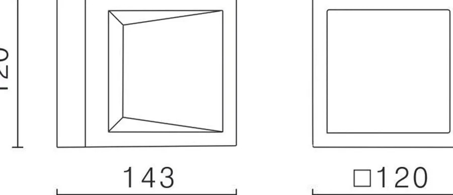 Clearance NorDesign Faro 120 vegglampe utendørs Colour Switch 9W IP65 Dimbar - grå Antrasitt