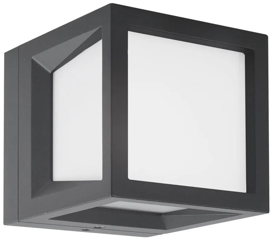 Clearance NorDesign Faro 120 vegglampe utendørs Colour Switch 9W IP65 Dimbar - grå Antrasitt