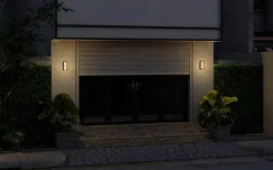 Sale NorDesign Faro 250 vegglampe utendørs Colour Switch 9W IP65 Dimbar - grå Antrasitt