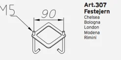 Sale Norlys Festejern/betongforankring art 307