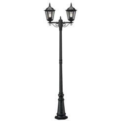 Discount Konstsmide Firenze 2-arm stolpe - 220cm Svart