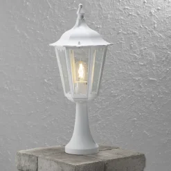 Clearance Konstsmide Firenze portstolpe 55 cm - Hvit