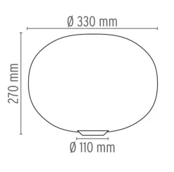Online Flos Glo-Ball Basic 1 bordlampe - 33cm - med dimmer Opal
