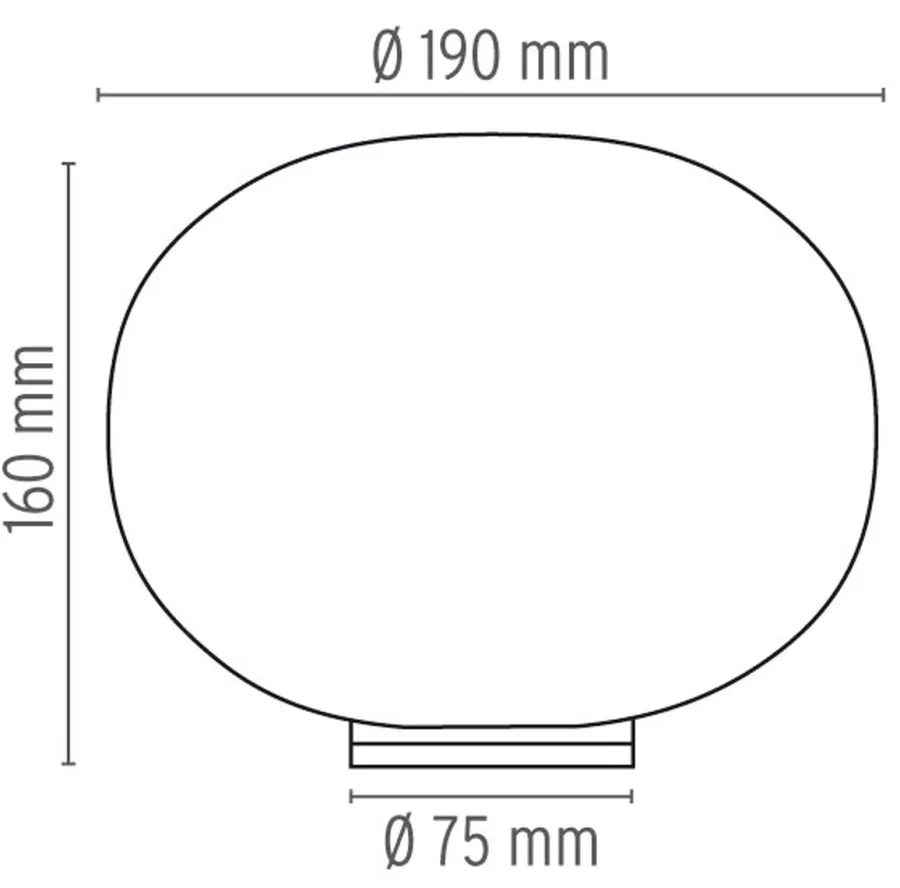 New Flos Glo-Ball Basic Zero bordlampe 19cm - med dimmer Opal