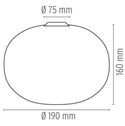 Clearance Flos Glo-Ball C/W Zero 19cm Opal