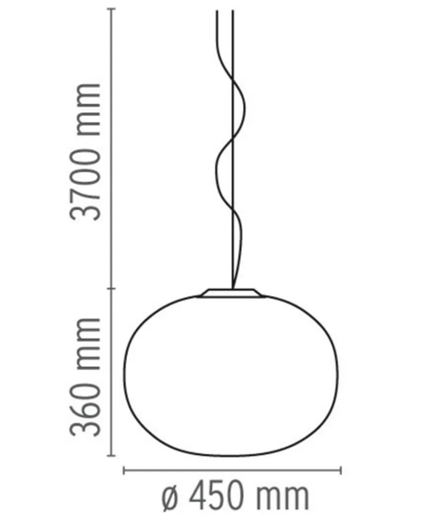 Flos Glo-Ball S2 taklampe - 45cm Opal