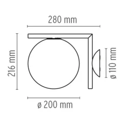 Flos IC Lights C/W1 - vegg / taklampe