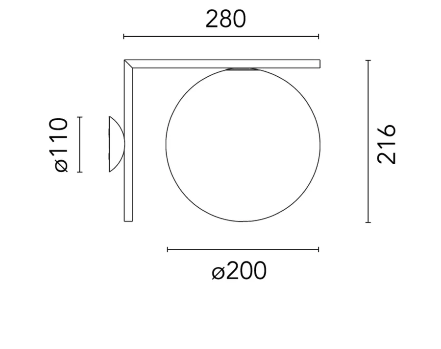 Outlet Flos IC w1 utendørs vegglampe