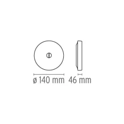 Hot Flos Mini Button Krom / Frostet