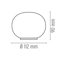Discount Flos Mini Glo-Ball bordlampe 11cm med Av/På-bryter Opal
