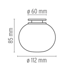 Flos Mini Glo-Ball C/W for speilmontering Opal