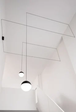 Clearance Flos String Light taklampe - Sphere - 22m Svart