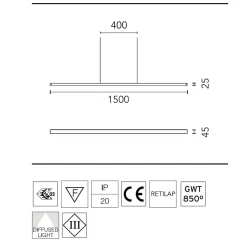New Flos Super Line Down - Sort Svart